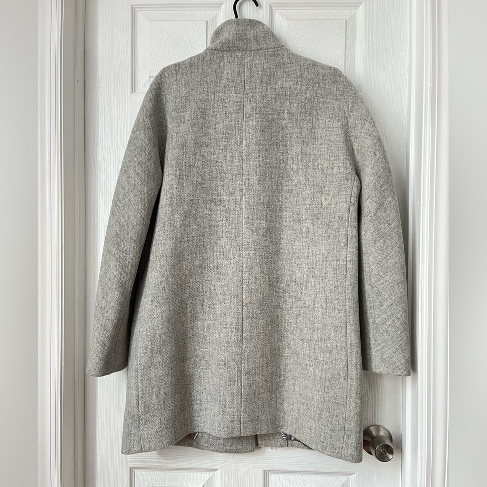 J Crew Stadium Cloth Cocoon Coat Gray Size 12 - Picture 6 of 12